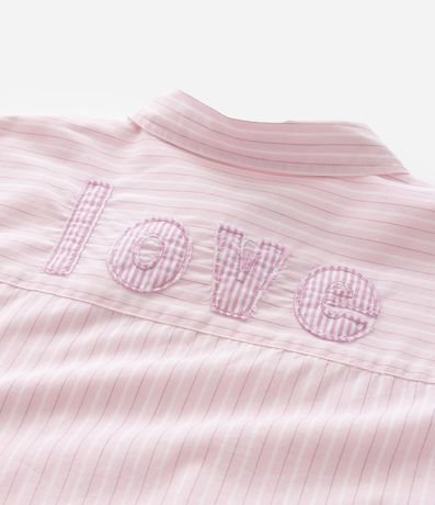 Camisa Corta Infantil en Tricolina con Rayas a Hilo Teñido - Talle 5 a 14 años 7