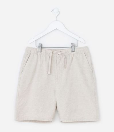 Bermuda Infantil en Algodón y Lino con Cintura Elástica - Talle 5 a 14 años 2