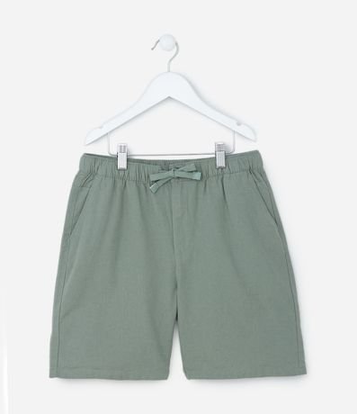 Bermuda Infantil en Algodón y Lino con Cintura Elástica - Talle 5 a 14 años 2