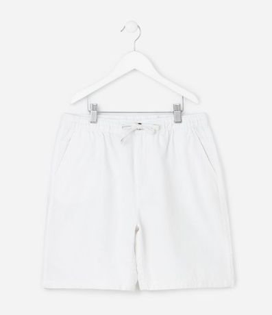 Bermuda Infantil en Algodón y Lino con Cintura Elástica - Talle 5 a 14 años