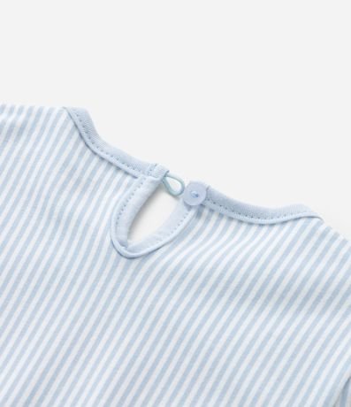 Body Infantil con Cuello Muñeca y Estampa Rayada - Talle 0 a 18 meses 4