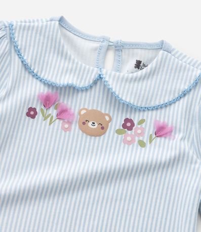 Body Infantil con Cuello Muñeca y Estampa Rayada - Talle 0 a 18 meses 7