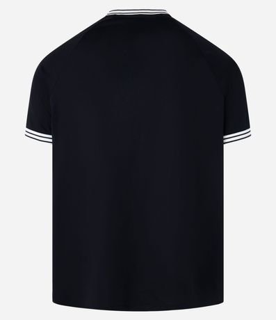 Remera Deportiva Comfort en Rib con Estampa Localizada y Tecnologia Dry 7