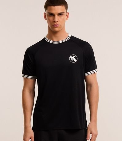 Remera Deportiva Comfort en Rib con Estampa Localizada y Tecnologia Dry 1