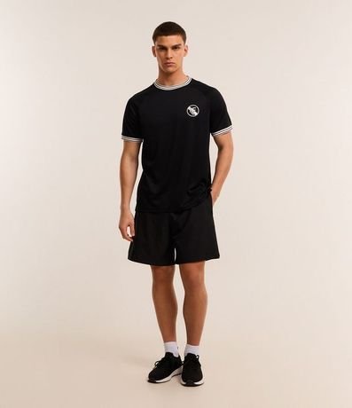 Remera Deportiva Comfort en Rib con Estampa Localizada y Tecnologia Dry 2