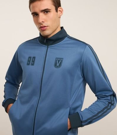 Saco deportivo en Helanca con Estampa Lettering y Cierre Delantero 4