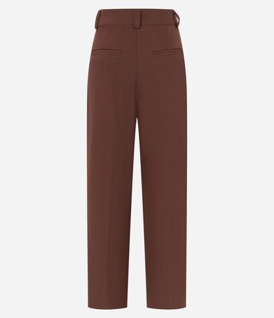 Pantalón Recto Sastrería Cintura Alta con Botones de Escudo 6