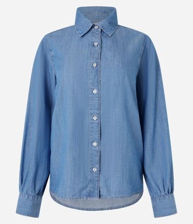 Camisa Jeans Liocel con Fruncidos en los Puños