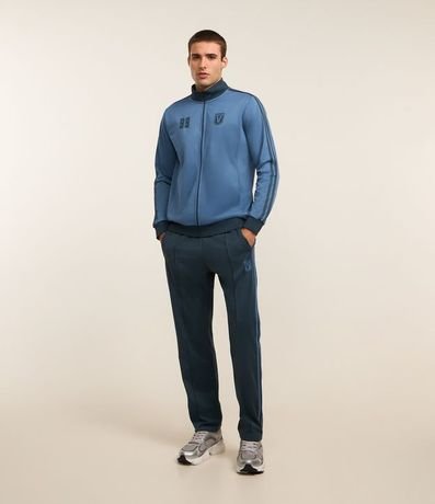 Pantalón Deportiva con Estampa Localizada y Bolsillos
