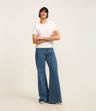 Blusa Básica Ajustada en Rib con Cuello Redondo 2