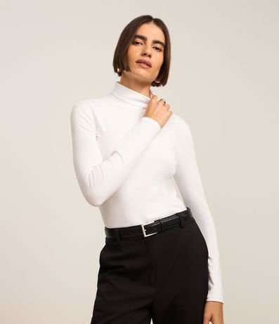 Suéter en Algodón con Cuello Alto