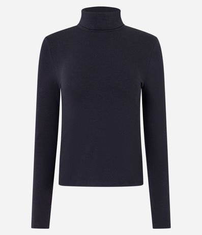 Suéter en Algodón con Cuello Alto