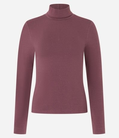 Suéter en Algodón con Cuello Alto