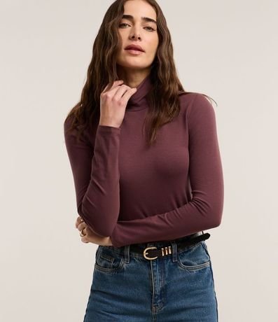 Suéter en Algodón con Cuello Alto