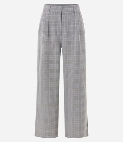 Pantalón Recto Sastrería con Estampa de Cuadros Príncipe de Gales 8