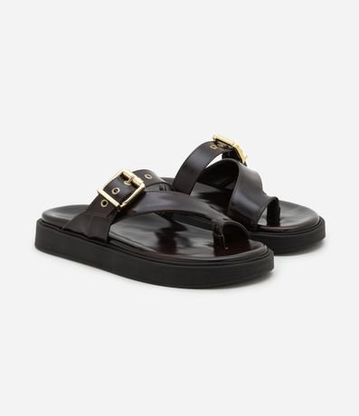 Plana en PU con Dedinho y Detalle de Hebilla 2