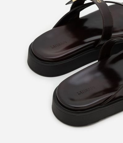 Plana en PU con Dedinho y Detalle de Hebilla 3