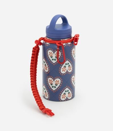 Botella Térmica con Asa y Estampa de Corazones 800ml 2