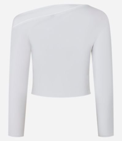 Blusa Corta con Escote Canoa y Manga Larga 5