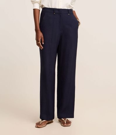 Pantalón Boho Reta Cintura Alta en Viscosa con Frisos 3