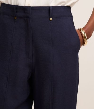 Pantalón Boho Reta Cintura Alta en Viscosa con Frisos 4