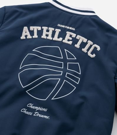 Campera College Bomber Infantil con Estampa Lettering - Talle 5 A 14 años 8