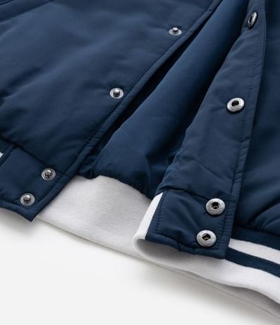 Campera College Bomber Infantil con Estampa Lettering - Talle 5 A 14 años 3