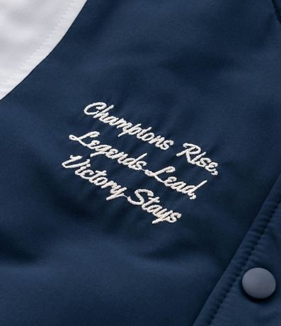 Campera College Bomber Infantil con Estampa Lettering - Talle 5 A 14 años 6