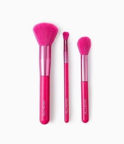Kit 03 Brochas para Maquillaje Línea Pink Alchemia 3