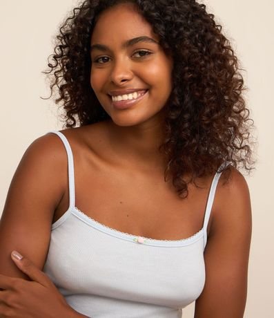 Pijama Short Doll en Rib con Detalle de Flor 2