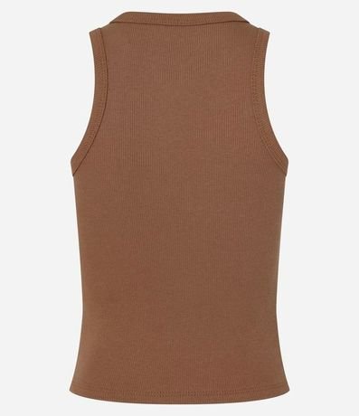 Blusa Musculosa Básica en Rib con Ligera Textura 3