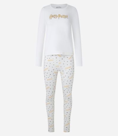 Pijama Largo en Rib con Estampa Harry Potter 4