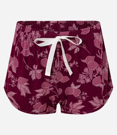 Pijama Short Doll en Viscosa con Cuello Polo y Short Floral 7