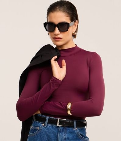 Body Básico en Media Malla con Cuello Alto