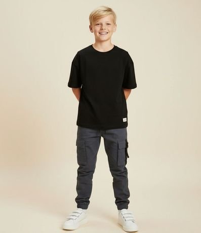 Pantalón Jogger Infantil con Bolsillo Cargo - Talle 5 a 14 años