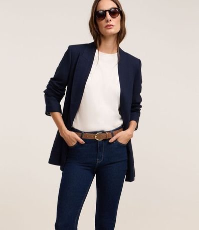 Pantalón Recto en Jeans con Elastano y Cintura Mediana 2