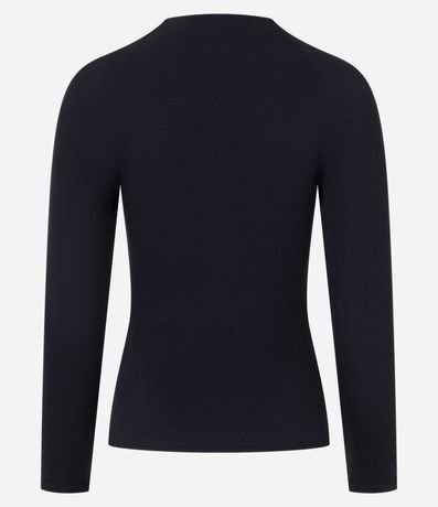 Blusa Básica en Viscosa con Cuello Alto y Sisa Raglán 8