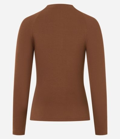 Blusa Básica en Viscosa con Cuello Alto y Sisa Raglán 7