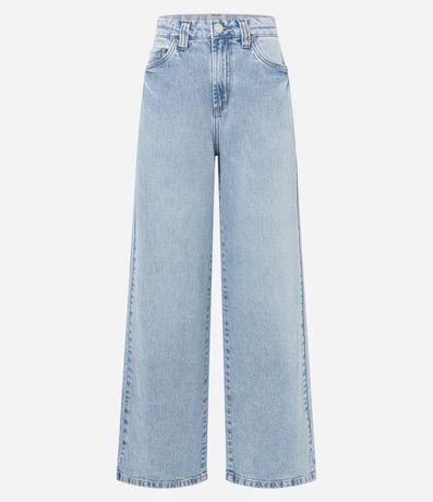 Pantalón Wide Leg en Jeans Marmorizada con Cintura Alta 6