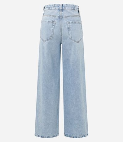 Pantalón Wide Leg en Jeans Marmorizada con Cintura Alta 7