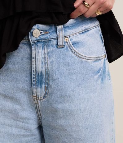 Pantalón Wide Leg en Jeans Marmorizada con Cintura Alta 4