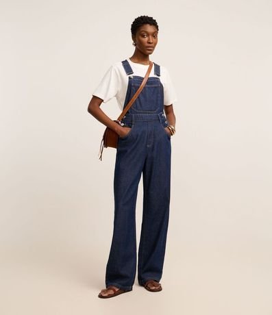 Peto Larga en Jeans con Botones Laterales 2