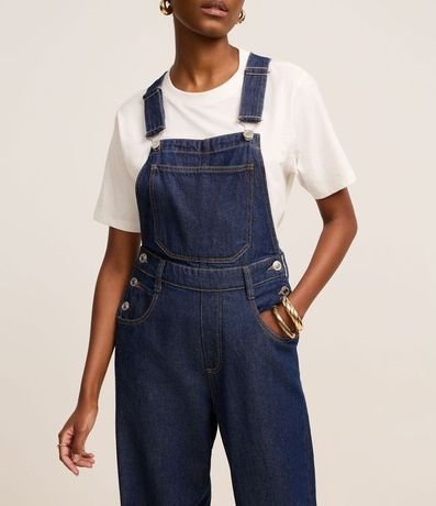 Peto Larga en Jeans con Botones Laterales 4