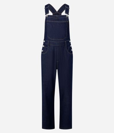 Peto Larga en Jeans con Botones Laterales 5