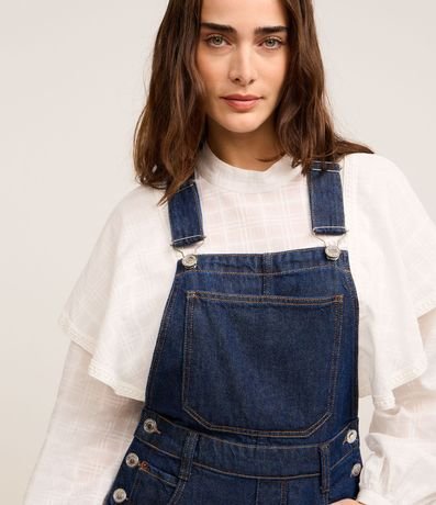 Peto Larga en Jeans con Botones Laterales 3