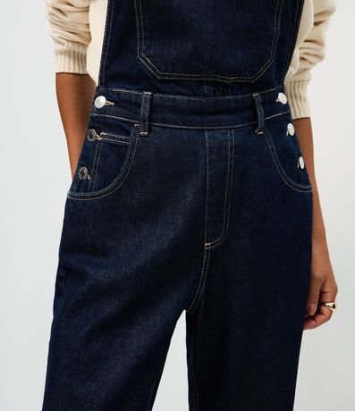Peto Larga en Jeans con Botones Laterales 4