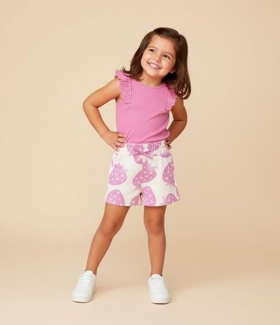 Musculosa Infantil en Rib con Volado en Broderie - Talle 1 a 5 años 1