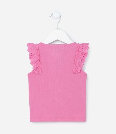 Musculosa Infantil en Rib con Volado en Broderie - Talle 1 a 5 años 3