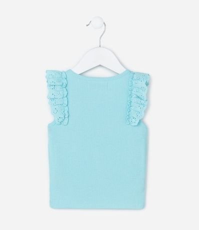 Musculosa Infantil en Rib con Volado en Broderie - Talle 1 a 5 años 3