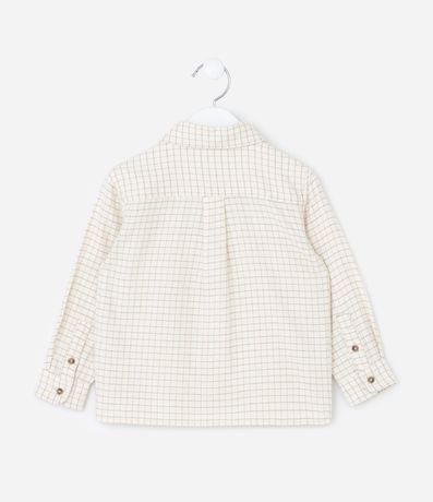 Camisa Infantil en Franela con Estampa Cuadriculada - Talle 1 a 6 años 3
